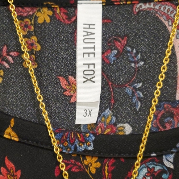 Black paisley knotted blouse - Picture 3 of 6